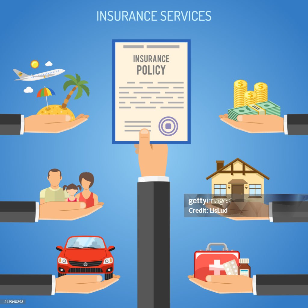 Insurance Images Insurance Services Concept High-Res Vector Graphic - Getty Images