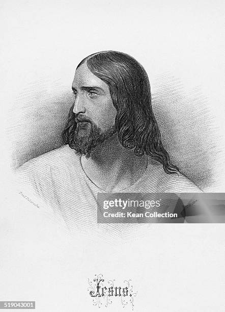 Jesus Christ, circa 30 AD. From an original engraving by J.C. Buttre after a painting by Paul Delaroche.