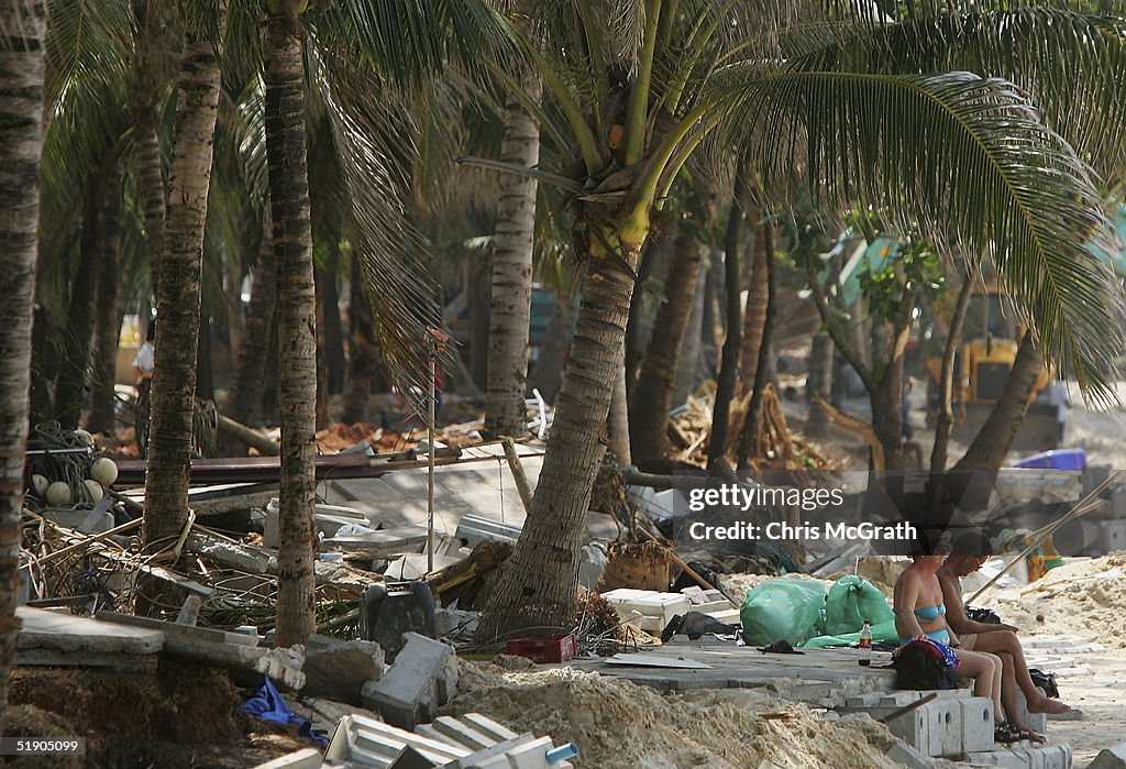 Clean Up Continues As Tourists Return To Patong Beach