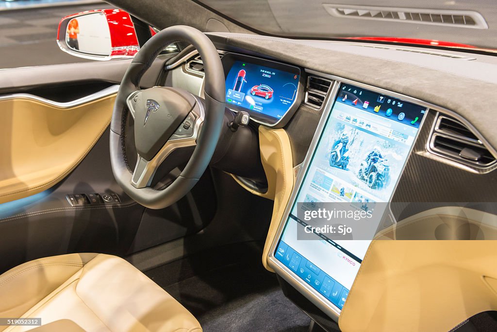 Tesla modelo P90D do carro de luxo painel eléctrico completo
