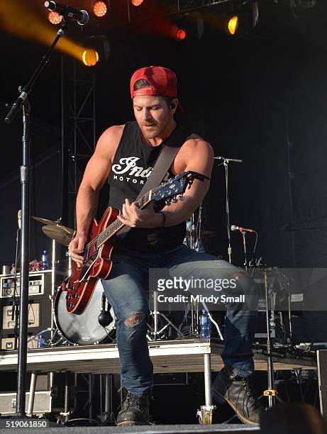 Kip Moore performs during the ACM Party for a Cause Festival at the Las Vegas Festival Grounds on April 3, 2016 in Las Vegas, Nevada.