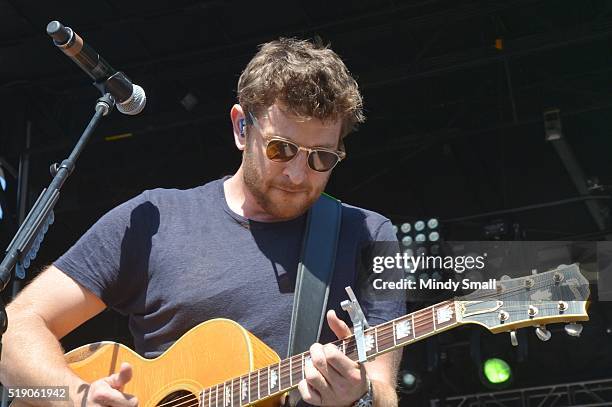 Brett Eldredge performs during the ACM Party for a Cause Festival at the Las Vegas Festival Grounds on April 3, 2016 in Las Vegas, Nevada.