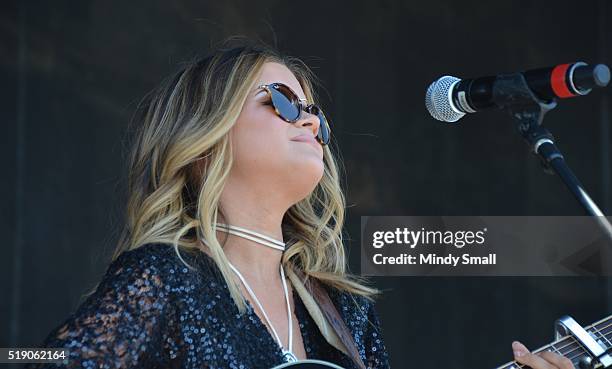 Maren Morris performs during the ACM Party for a Cause Festival at the Las Vegas Festival Grounds on April 3, 2016 in Las Vegas, Nevada.