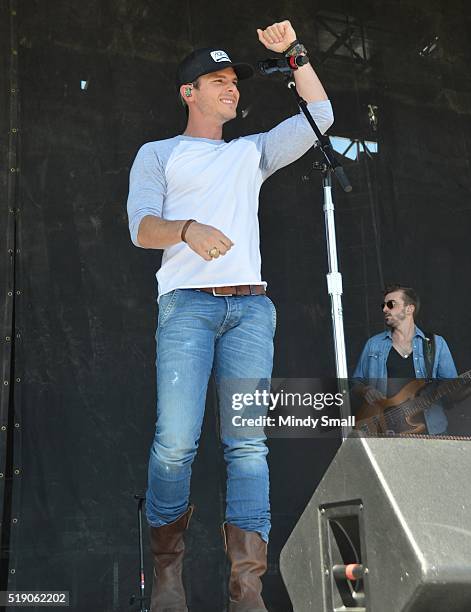 Granger Smith performs during the ACM Party for a Cause Festival at the Las Vegas Festival Grounds on April 3, 2016 in Las Vegas, Nevada.