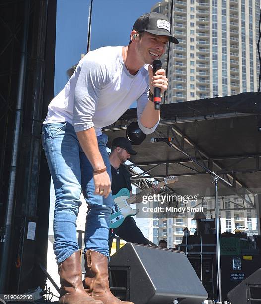 Granger Smith performs during the ACM Party for a Cause Festival at the Las Vegas Festival Grounds on April 3, 2016 in Las Vegas, Nevada.