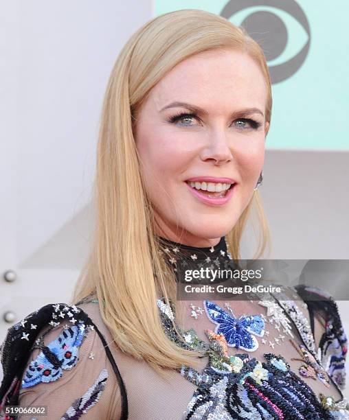 Actress Nicole Kidman arrives at the 51st Academy Of Country Music Awards at MGM Grand Garden Arena on April 3, 2016 in Las Vegas, Nevada.