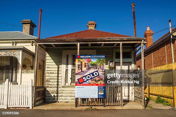 the "beyonce house", brunswick, melbourne - rundown stock pictures, royalty-free photos & images