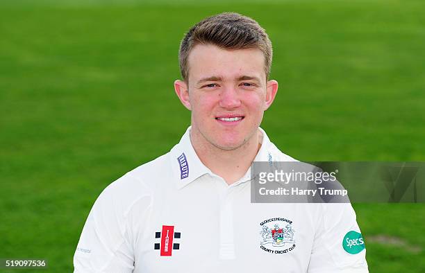 Josh Shaw of Gloucestershire during the Gloucestershire CCC Photocall at the County Ground on April 4, 2016 in Bristol, England.