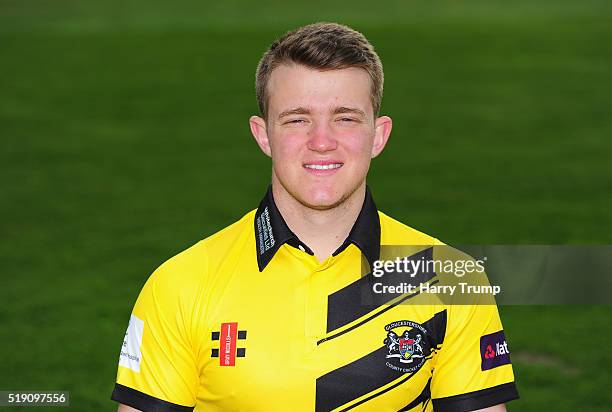 Josh Shaw of Gloucestershire during the Gloucestershire CCC Photocall at the County Ground on April 4, 2016 in Bristol, England.