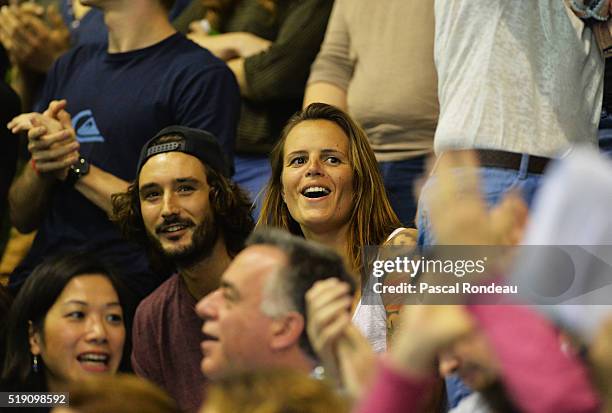 Laure Manaudou and Jérémy Frerot of ' Frero Delavega' during the French Swimming Championships on 3rd April, 2016 in Montpellier, France.