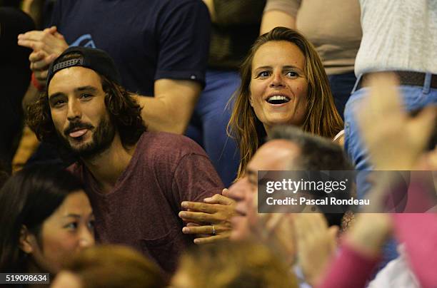 Laure Manaudou and Jérémy Frerot of 'Frero Delavega' during the French Swimming Championships on 3rd April, 2016 in Montpellier, France.