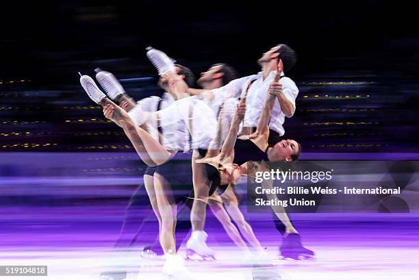 Meagan Duhamel and Eric Radford of Canada perform during the exhibition of champions during Day 7 of the ISU World Figure Skating Championships 2016...