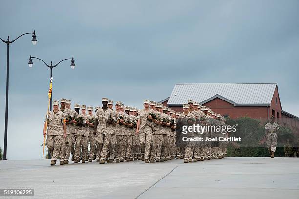 u.s. marine corps - training camp stock pictures, royalty-free photos & images