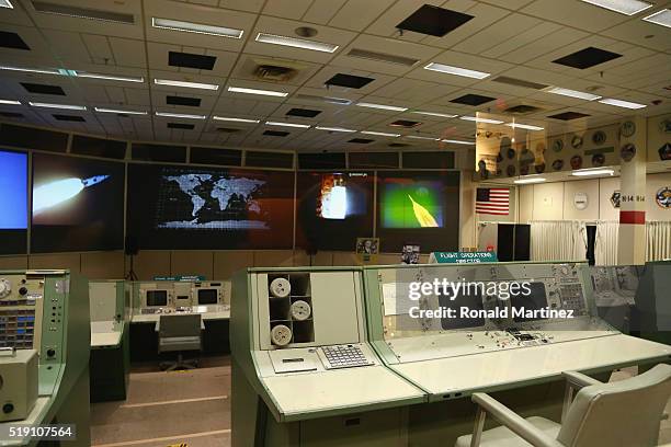 The Apollo Mission Control Center at Lyndon B. Johnson Space Center on April 3, 2016 in Houston, Texas.