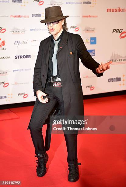 Udo Lindenberg attends the LEA - Live Entertainment Award 2016 at Festhalle Frankfurt on April 4, 2016 in Frankfurt am Main, Germany.