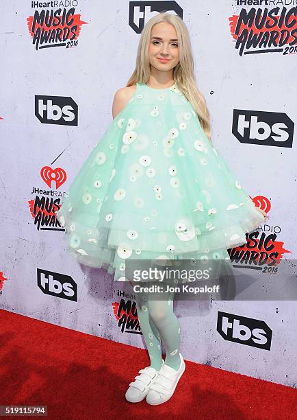 Singer That Poppy arrives at iHeartRadio Music Awards on April 3, 2016 in Inglewood, California.