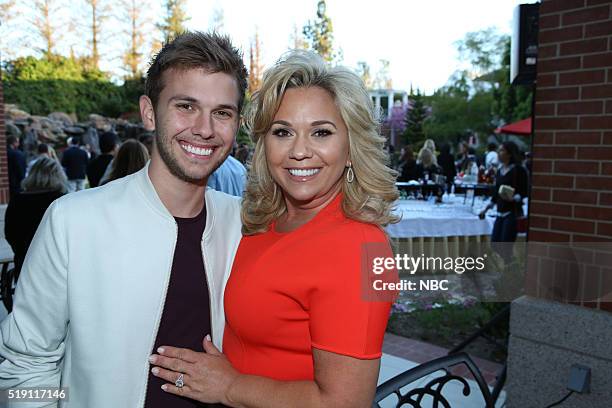 NBCUniversal Summer Press Day, April 1, 2016 -- Cocktail Reception -- Pictured: Chase Chrisley, Julie Chrisley, "Chrisley Knows Best" --