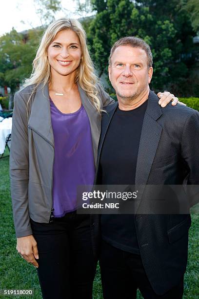 NBCUniversal Summer Press Day, April 1, 2016 -- Cocktail Reception -- Pictured: Gabrielle Reece, "Strong"; Tilman Fertitta, "Billion Dollar Buyer" --