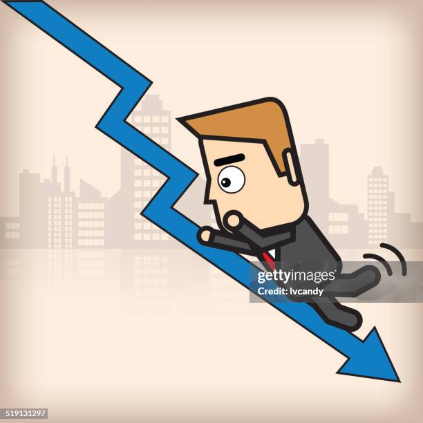 failure - man falling backwards stock illustrations