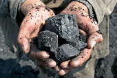 coal miner in the hands of