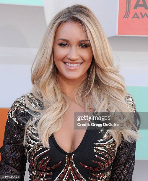 Brittany Kerr arrives at the 51st Academy Of Country Music Awards at MGM Grand Garden Arena on April 3, 2016 in Las Vegas, Nevada.