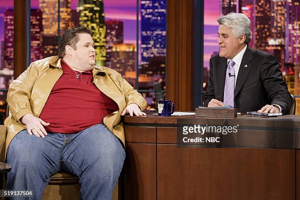Episode 3258-- Pictured: Comedian Ralphie May during an interview withe host Jay Leno on November 24, 2006 --