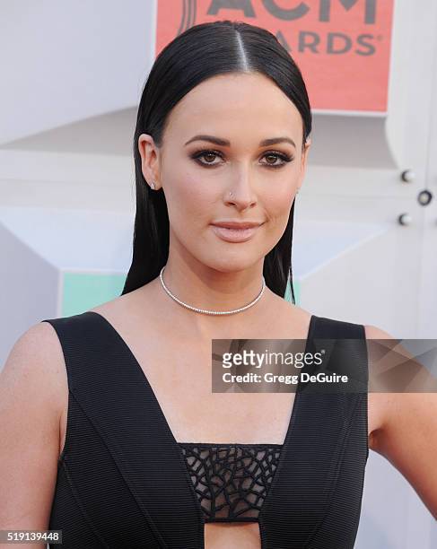 Singer Kacey Musgraves arrives at the 51st Academy Of Country Music Awards at MGM Grand Garden Arena on April 3, 2016 in Las Vegas, Nevada.