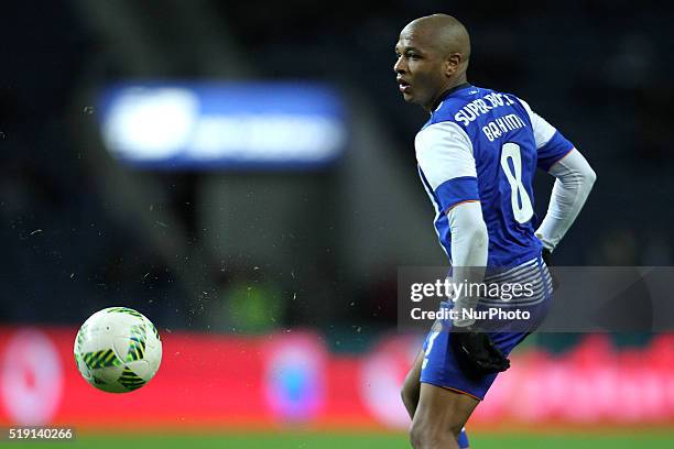 Porto's Algerian forward Yacine Brahimi in action during the Premier League 2015/16 match between FC Porto and CD Tondela, at Dragão Stadium in Porto...