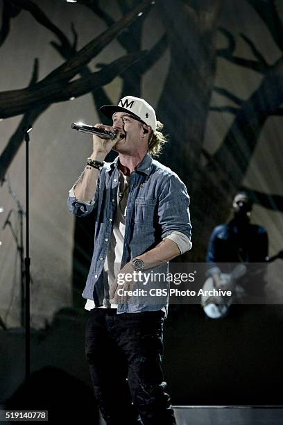 Florida Georgia Line rehearses for the 51st ACADEMY OF COUNTRY MUSIC AWARDS, which will be co-hosted by Luke Bryan and Dierks Bentley from the MGM...