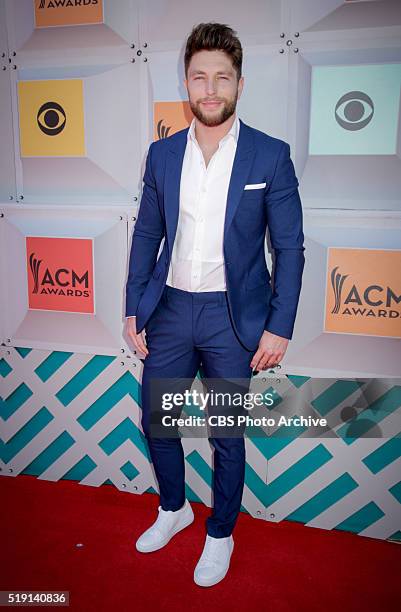 Chris Lane on The Red Carpet at the 51st ACADEMY OF COUNTRY MUSIC AWARDS, co-hosted by Luke Bryan and Dierks Bentley from the MGM Grand Garden Arena...