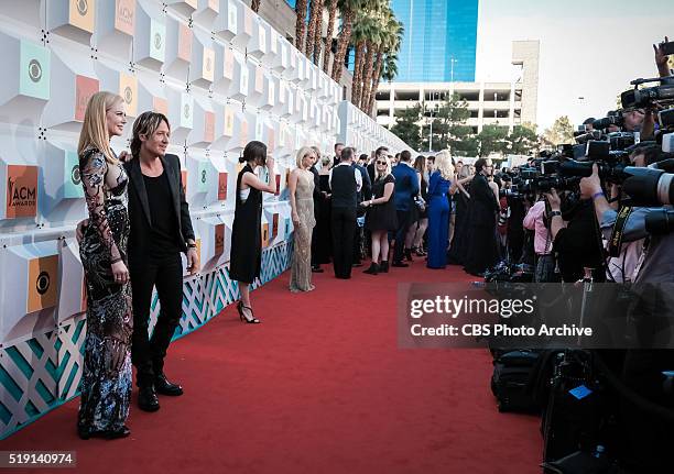 Nicole Kidman and Keith Urban on The Red Carpet at the 51st ACADEMY OF COUNTRY MUSIC AWARDS, co-hosted by Luke Bryan and Dierks Bentley from the MGM...