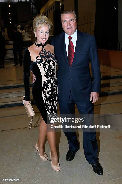 Prince Charles and Princess Camilla de Bourbon-Siciles attend the "Societe des Amis du Musee D'Orsay" : Dinner and Private tour of the Exhibition "Le...