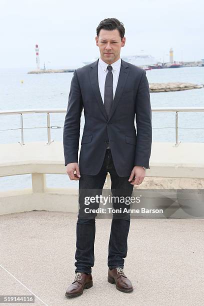 Richard Coyle attends "The Collection" Photocall as part of MIPTV 2016 on April 4, 2016 in Cannes, France.