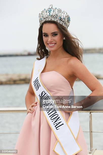Stephania Stegman attends "Miss Supranational" Photocall as part of MIPTV 2016 on April 4, 2016 in Cannes, France.