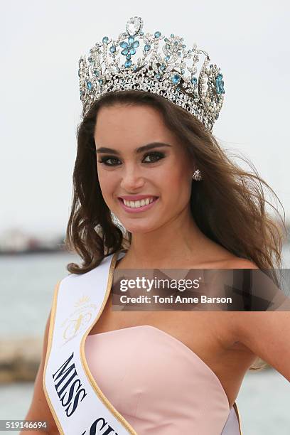 Stephania Stegman attends "Miss Supranational" Photocall as part of MIPTV 2016 on April 4, 2016 in Cannes, France.