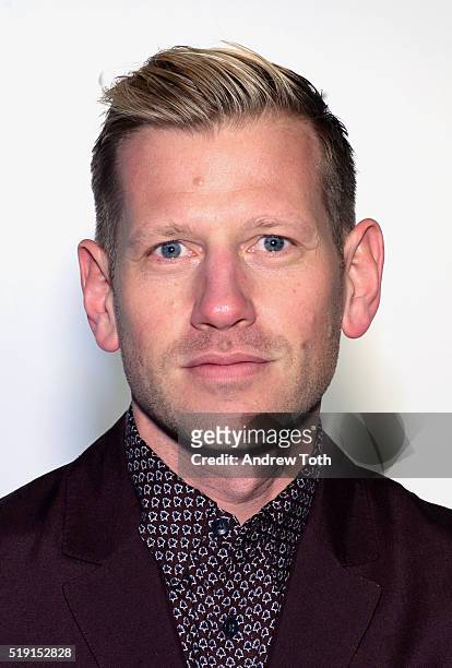 Designer Paul Andrew attends the Jeffrey Fashion Cares 13th Annual Fashion Fundraiser at Intrepid Sea-Air-Space Museum on April 4, 2016 in New York...