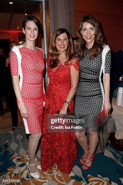 Kathrin Wrobel, Sedef Ayguen and Annett Moeller attend the Victress Awards Gala on 2016 in Berlin, Germany.