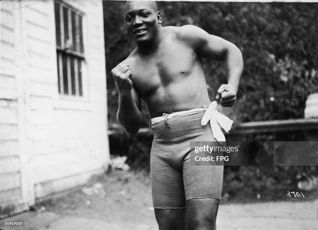 Jack Johnson In Boxing Stance