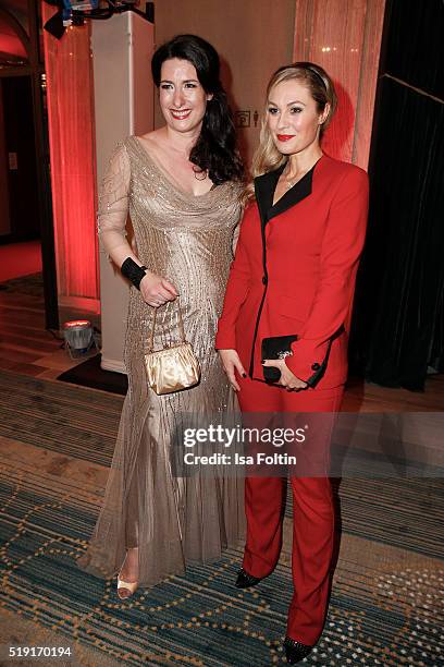 Sonja Fusati and Ruth Moschner attend the Victress Awards Gala on 2016 in Berlin, Germany.