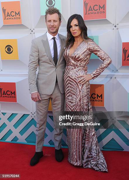 Singer Dierks Bentley and wife Cassidy Black arrive at the 51st Academy Of Country Music Awards at MGM Grand Garden Arena on April 3, 2016 in Las...