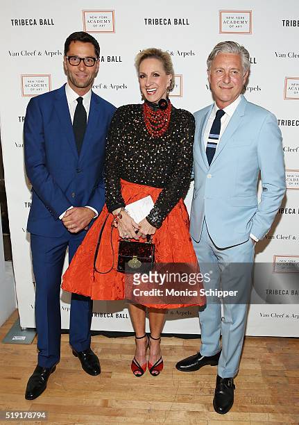 Artist Pia Ledy and President of New York Academy of Art David Kratz attend the New York Academy Of Art's Tribeca Ball 2016 on April 4, 2016 in New...