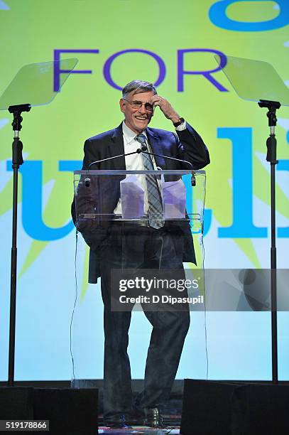 Chairman and CEO, Richard Ketchum speaks onstage at PFLAG National's eighth annual Straight for Equality awards gala at Marriot Marquis on April 4,...