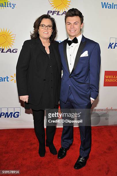 Actress Rosie O'Donnell and Blake Christopher O'Donnell attend PFLAG National's eighth annual Straight for Equality awards gala at Marriot Marquis on...