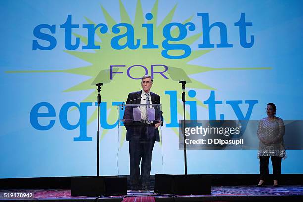 Chairman and CEO, Richard Ketchum speaks onstage at PFLAG National's eighth annual Straight for Equality awards gala at Marriot Marquis on April 4,...