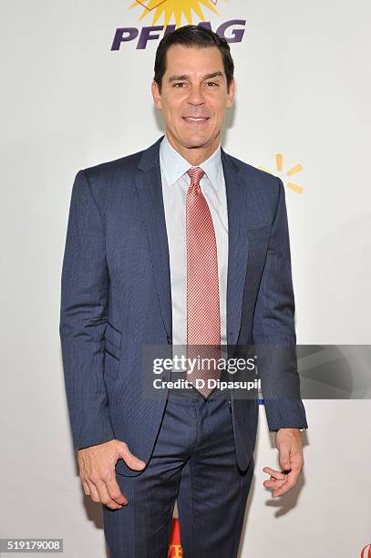 Former MLB player Billy Bean attends PFLAG National's eighth annual Straight for Equality awards gala at Marriot Marquis on April 4, 2016 in New York...