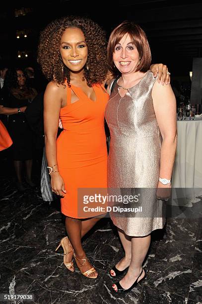 Writer Janet Mock and activist Melissa Sklarz attends PFLAG National's eighth annual Straight for Equality awards gala at Marriot Marquis on April 4,...