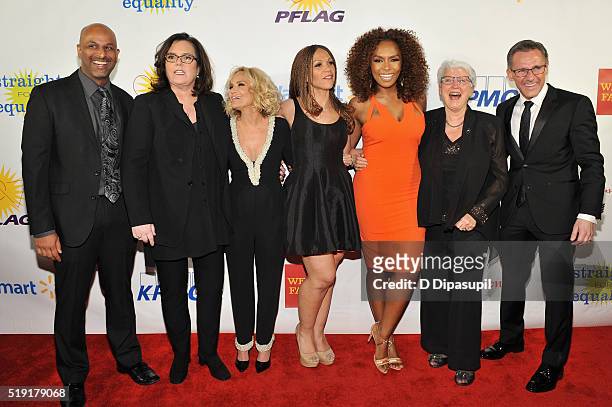 Apoorva Gandhi, Rosie O'Donnell, Kristin Chenoweth, Melissa Harris-Perry, Janet Mock, Jean Hodges and Jody M. Huckaby attend PFLAG National's eighth...