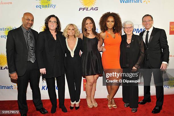 Apoorva Gandhi, Rosie O'Donnell, Kristin Chenoweth, Melissa Harris-Perry, Janet Mock, Jean Hodges and Jody M. Huckaby attend PFLAG National's eighth...