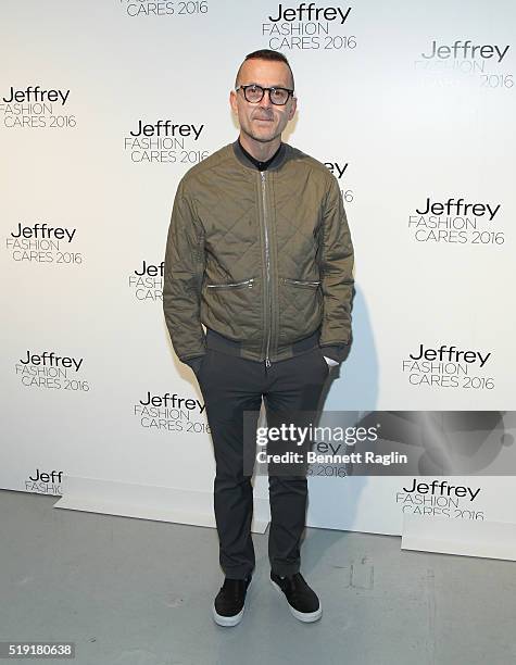 Steven Kolb attends the Jeffrey Fashion Cares 13th Annual Fashion Fundraiser at Intrepid Sea-Air-Space Museum on April 4, 2016 in New York City.