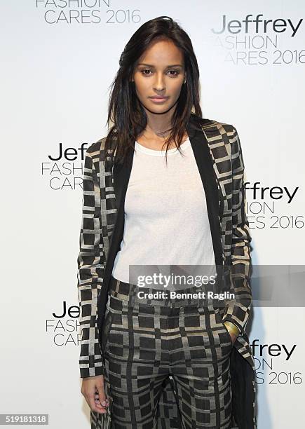 Gracie Carvalho attends the Jeffrey Fashion Cares 13th Annual Fashion Fundraiser at Intrepid Sea-Air-Space Museum on April 4, 2016 in New York City.